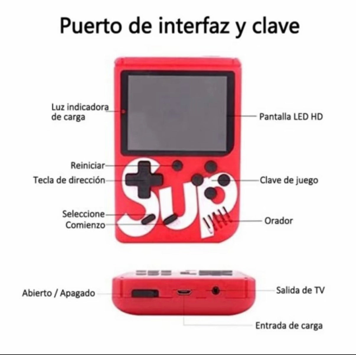 Consola retro con más de 400 juegos