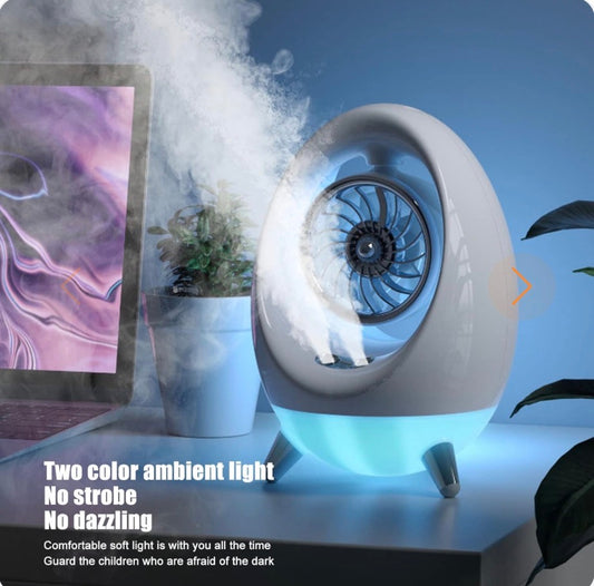 Ventilador de refrigeración con lámpara de noche y humidificador
