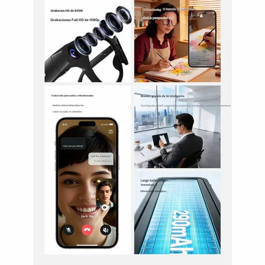 Gafas inteligentes con cámara HD
